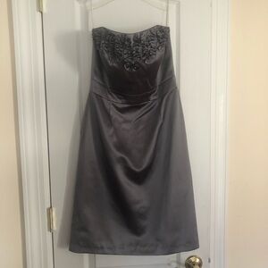 Dessy Collection Strapless Metallic Dress